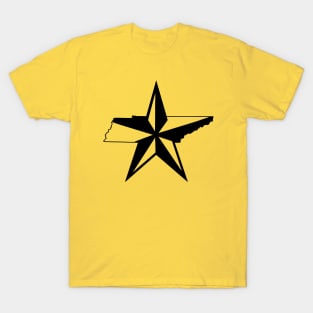 Tennessee Star - Black T-Shirt